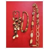 (3) Earth Tone Necklaces