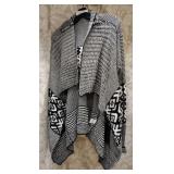 "The Impeccable Pig"  Black & White Cardigan