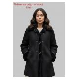 Genuine Shearling & Suede Black Coat Sz MD