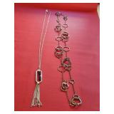(2) Silver Tone Necklaces