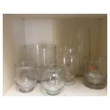 (6) Assorted Glass Vases