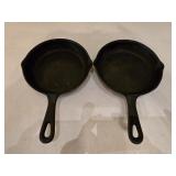 (2) World Market 6" Cast Iron Skillets