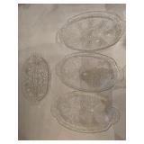 (3) vintage Anchor Hocking Clear Glass