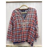 Sz: M Johnny Was Ruffle Sleeve Blouse