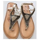 Sz 8 Naughty Monkey Beaded and Rhinestone flat