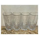 (4) 6" Crystal Drinking Glasses