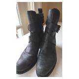 Sz 7.5 G Series Black Leather Half Boots