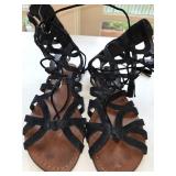 Sz 8 Jessica Simpson Black Suede Strappy Gladiator