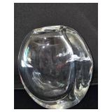 Heavy 6" Kosta Boda "Warp" Series Glass Vase