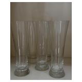 (5) Clear Glass Pilsner Glasses
