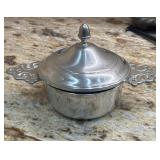 Woodbury Pewter 4" Silver Bowl With Lid