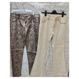 Inc & Cache Coated Jeans Sz 8