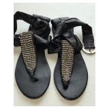 Sz 8 Matisse Black Leather Gladiator Sandles