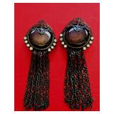 Vintage Victorian-style Chandelier Earrings with