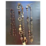 (2) Large Beaded Geometric Shapes & Chain