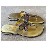 7.5 Donald J Pliner Dragonfly Beaded Sandals