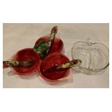 Ceramic Serving Caddy w/Spreaders & Divided A