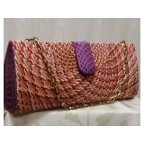 Rafe New York Pink Woven Clutch
