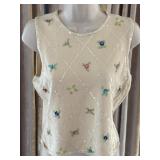 Sz L Lance Karesh VTG Sleeveless Knit Sweater