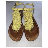 Sz 8 Gianni Bini Mackenzie Thong Sandal in Lime