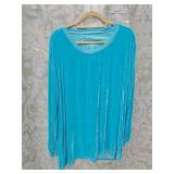 Johnny Was Pet & Greta Silk Blend Velvet Top Sz