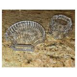 Glass Clam Shell & Votif Tealight Holder + (2)