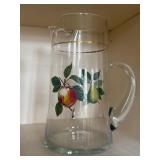 MCM West Virginia Water Pitcher Fruit Gold Trim