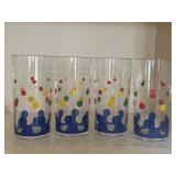 (4) Acrylic Polka Dots Tall Cups