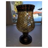 10" Mosaic Glass Candle Holder
