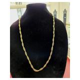 14" Silver-tone Twist Chain