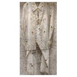 Vintage Chetta B Evening Silk Embroidered sheer