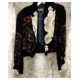 Linda Harris Crocheted Embellished Jacket