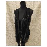 Carapace Black Fringe Vest