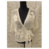 Hand Knit by Dollie Wool Wrap Short Sleeve