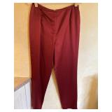 Sz 10 Lafayette New York 148 Silk Red pants