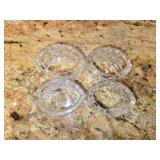 (4) Glass Napkin Rings