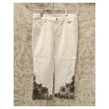 Sz 6  AZI Sequined & Beaded Embellished Capris