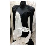 Avant-Garde Fouad Sarkis Black and White Ball Gown