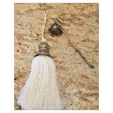Large Tassel & Brass Bird Candle Snuffer