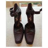 Sz 7.5 Deep Plum Paco Gil Ankle-strap High heels i