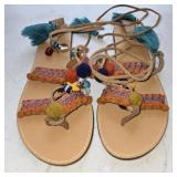 Sz 8 Mia Renata Bohemian Laceup Sandals