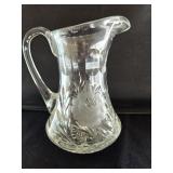8.75" ï¿½ 4.4" Cut Glass Pitcher