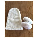 Earmuffs & Beanie Cream Color