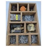 Wooden Storage Box full of Hardware