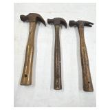 (3) Claw Hammers