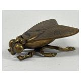 RARE Vintage Brass Fly Ashtray/Trinket Box