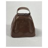 Vintage Brown Metal Cow Bell: Rustic Farmhouse