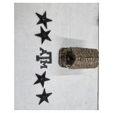 Birdhouse, Metal A&M Sign & (4) Metal Stars