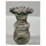 Vintage Boho Style Hand Blown Swirled Art Glass