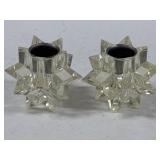 (2) VTG Starburst Candle Holders